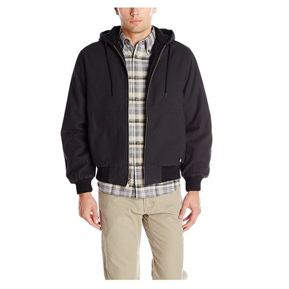 NWT Dickies Men's Sanded Duck Cotton Hooded Jacket Winter Fall Size M $160 3D84 - Picture 1 of 3